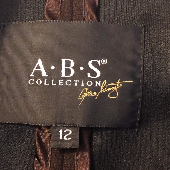 A B S Collection Brown Button Down Blouse Size 12 - Picture 5 of 7